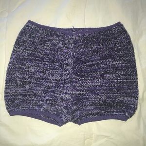 EUC Capezio Knit Booty Dance Shorts Purple/Black s